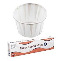 Dynarex Paper Medicine Cups - 1 oz Disposable Souffle Cups for Pills & Meds - Small Paper Cups with Tightly Rolled Edges, Box Pleats - For Hospitals, Patient Care, Home Use - Box of 250