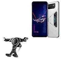 BoxWave Car Mount Compatible with ASUS ROG Phone 6 Pro - X-Switch Car Mount, Air Vent Mounted Car Mount Simple Minimal - Jet Black