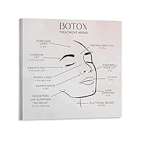 OZTERN The Difference between Botox Vs Dermal Fillers Poster Beauty Salon Poster (1) Canvas Painting Wall Art Poster for Bedroom Living Room Decor 24x24inch(60x60cm) Frame-style