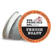 San Francisco Bay Compostable Coffee Pods - French Roast (120 Ct) K Cup Compatible including Keurig 2.0, Dark Roast