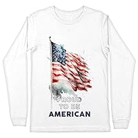 Proud to Be American Long Sleeve T-Shirt - American Symbols Stuff - Patriotic Pride Clothing