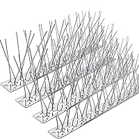 Bird Spikes for Pigeons Small Birds,Stainless Steel Bird Spikes -No More Bird Nests & Poop-Disassembled Spikes 70 Strips 75.78 Feet Coverage