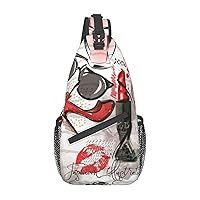 Cosmetic Perfume Art Cross Chest Bag Diagonally Travel Backpack, Light Travel, Hiking Single Shoulder Bag