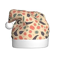 Black And Gold Marble Print Santa Claus Hat Cute Plush Christmas Hat New Year Party Xmas Hats