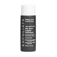 Skin Perfecting 2% BHA Liquid Salicylic Acid Exfoliant, Gentle Facial Exfoliator for Blackheads, Large Pores, Wrinkles & Fine Lines, Travel Size, 1 Fluid Ounce