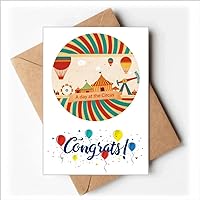 A Day At The Circus Pattern Wedding Cards Congratulations Greeting Envelopes