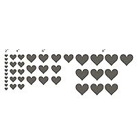 40 Gray Love Hearts Vinyl Wall Decals Removable DIY Décor Stickers Baby Nursery Wall Art Mural