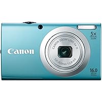 Canon PowerShot A2400 IS 16.0 MP Digital Camera with 5x Optical Image Stabilized Zoom 28mm Wide-Angle Lens with 720p Full HD Video Recording and 2.7-Inch LCD (Blue)