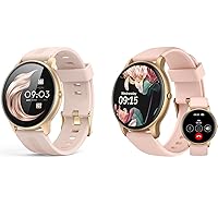 AGPTEK Smart Watch for Women and Smartwatch for Women(Answer/Make Calls), Pink