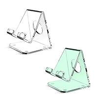 TOPGO Clear & Green Acrylic Cell Phone Stand
