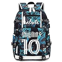 Soccer Player M-essi Luminous Multifunction Backpack Travel Football Fans Bag For Men Women (Style 10)