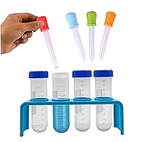 9PCS Kids Test Tubes 50ml Primary Science Jumbo Test Tubes with Stand and Tip Dropper Science Kits for Kids