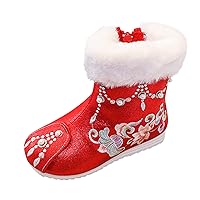Girls Shoes Warm Cotton Boots Embroidered Boots National Boots Princess Cotton Boots Star Boots Girls