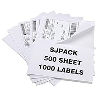 1000 Half Sheet Self Adhesive Shipping Labels, 8.5