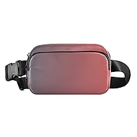 Pink Gradient Belt Bag for Women Men Water Proof Waist Bags with Adjustable Shoulder Tear Resistant Fashion Waist Packs for Outdoor Sports