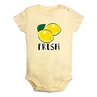 Lemon Fresh Lemonade Novelty Romper, Newborn Baby Bodysuit, Infant Cute Jumpsuits, 0-24 Months Babies One-Piece Outfits