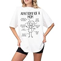 DuminApparel Anatomy of a Mom T-Shirt, Unisex Sized, Multicolor, Funny Gift for Motherhood