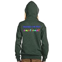 Maybe I'm Too Emotional Kids' Full-Zip Hoodie - Multicolor Hooded Sweatshirt - Print Kids' Hoodie