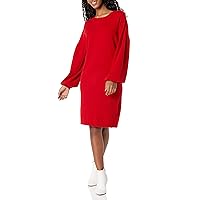 The Drop Women's Aiko Puff-Sleeve Sweater Dress