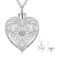 SOULMEET White Gold/Rose Gold/Yellow Gold Cremation Jewelry for Ashes, Custom Real Gold Tree of Life/Butterfly/Rose Heart Locket Necklace for Ashes to Keep Human Dog Cat in Memory