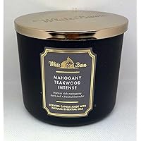 Bath & Body Works White Barn 3-Wick Candle in Mahogany Teakwood High Intensity, Scented