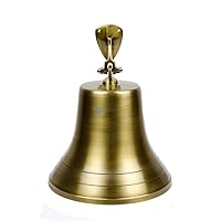 Solid Antique Brass Brushed Finished Polished Premium Nautical Boat's Bell | Maritime Navy Ship's Decor & Gifts | Nagina International … (7 Inches, Antique Brushed Brass)