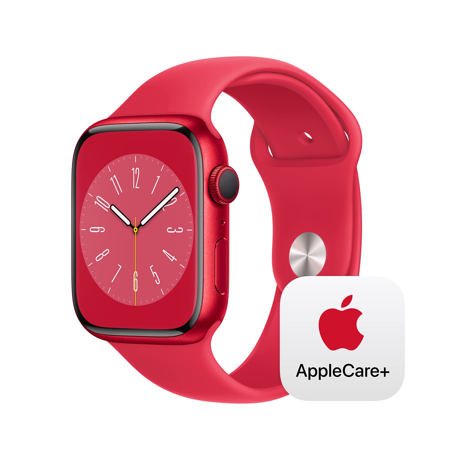 Apple Watch Series 8 GPS + Cellular 45mm (PRODUCT)RED Aluminium Case with (PRODUCT)RED Sport Band - S/M with AppleCare+ (2 Years)