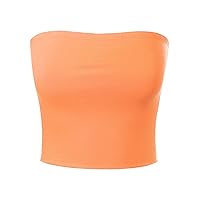 MixMatchy Women's Casual Strapless Basic Sexy Tube Top