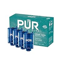 PLUS Faucet Mount Replacement Filter 4-Pack, Genuine PUR Filter, 3-in-1 Powerful, Natural Mineral Filtration, Lead Removal, 1-Year Value, Blue (RF99994)