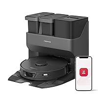 roborock S7 Max Ultra Robot Vacuum and Mop Combo, Auto Mop Drying/ Washing, Self-Emptying, Self-Refilling, 5500Pa Suction, Reactive Tech Obstacle Avoidance, Black (RockDock Ultra Series)