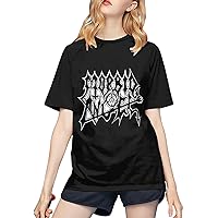 Morbid Angel Logo Baseball T Shirt Woman's Casual Tee Summer Round Neckline Short Sleeves Clothes Black