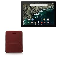 BoxWave Case Compatible with Google Pixel C - Velvet Pouch Stand, Velour Slip Sleeve Built-in Foldable Kickstand - Burgundy