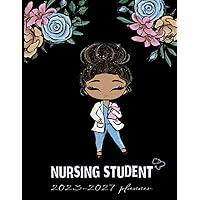 NURSING STUDENT: 2023-2027 Five Year Black Nurse Planner / Monthly planner, Goals, Important Dates, Note pages and more !