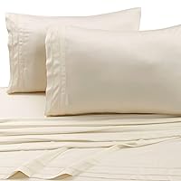 Tribeca Living BAMB300PCKIIV 300 TC Rayon from Bamboo Pillow Pair, King (Pack of 2), Ivory