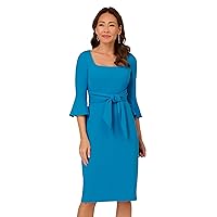 Adrianna Papell Women's Bell Sleeve Tie Front Dress