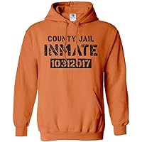 Threadrock County Jail Inmate Halloween Costume Unisex Hoodie Sweatshirt