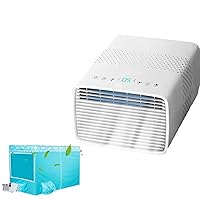 Camping Air Conditioner,1433BTU Portable AC Unit with Vent Pipe,Bed Net Design Low Noise Air Cooler and Humidifier Mini Air Cooler for Kitchen Camping,White,Host+1.2M