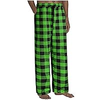 Mens Pajama Pants Loose Cotton Unisex With Pockets Family Pajamas Plaid Trousers
