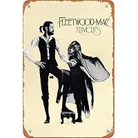 Fleetwood Mac Band Music Poster Vintage Tin Sign Retro Metal Sign for Cafe Bar Man Cave Office Home Wall Decor Gift 12 X 8 inch