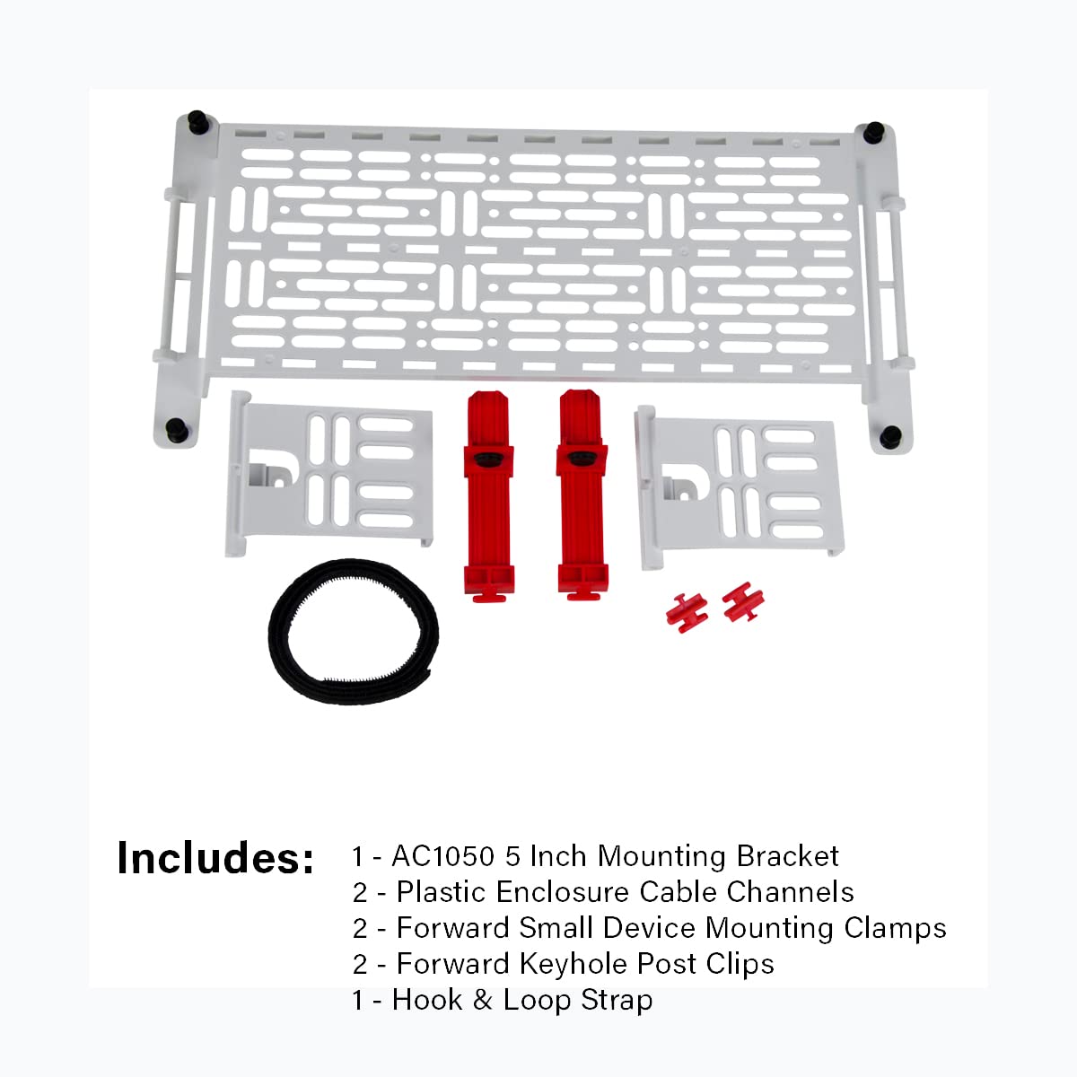 On-Q AC1050-EMK Mounting Plate, White/Red