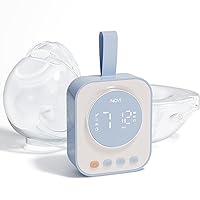 NCVI Hands Free Wearable Breast Pump, Portable Double Electric Pump, Combined with Strong Motor and Wearable Cups, 4 Modes 9 Levels, 21/24/28mm, Newly Breastfeeding Pump with Lightweight, Low Noise