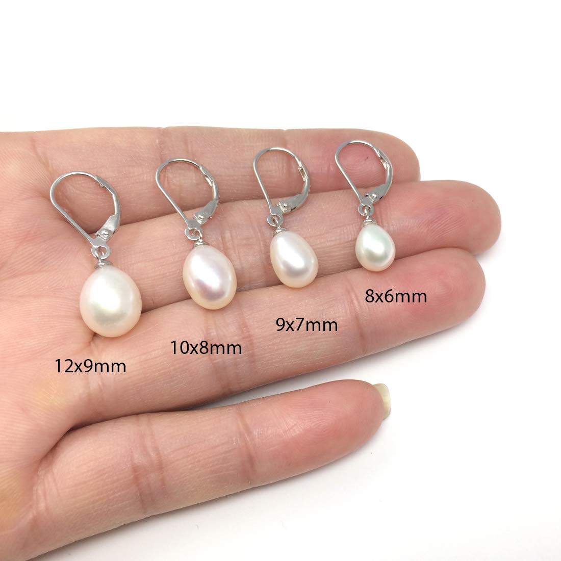 Authentic 925 Sterling Silver AAA Grade Natural White Freshwater Pearl Stud Earrings or Drop Earrings Tarnish Resistant Hypoallergenic Nickel Free Women Jewelry