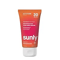 Mineral Sunscreen with Zinc Oxide, SPF 30, EWG Verified, Broad Spectrum UVA/UVB Protection, Dermatologically Tested, Vegan, Orange Blossom, 5.2 Ounces