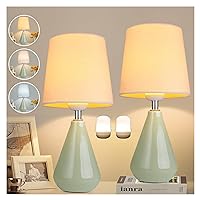 Small Bedside Table Lamp for Bedroom-Desk Lamp Set of 2, with 3 Way Dimmable Touch Control,12