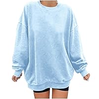 Ceboyel Women Crewneck Sweatshirt Trendy Oversized Pullover Sweater Long Sleeve Shirts Y2k Fashion Clothing 2023