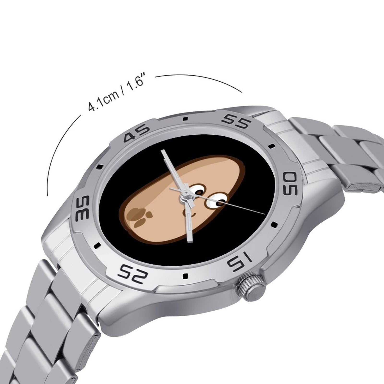 Potatos Stainless Steel Band Business Watch Dress Wrist Unique Luxury Work Casual Waterproof Watches