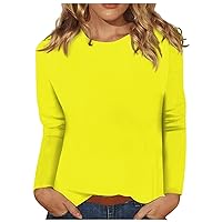 Graphic Tees for Women, Women's Fashion Casual Long Sleeve Print Round Neck Pullover Top Shirt