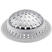 Drain Hair Catcher, Catch Hair Easily Without Slowing Drainage, Prevent Clogging Plug Hole Hair Catcher, Upgraded Drain Catcher with Silicone Designed for Regular Drains
