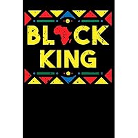 Black King: 100 Page Blank Ruled Lined African American Writing Journal - 6” x 9” Black History Month Gift Men Women