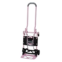 COSCO Shifter Multi-Position Folding Hand Truck and Cart, 300 lb. Weight Capacity, Pink